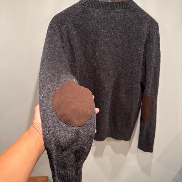 J Crew knit marled sweater with elbow patches, size M - Picture 4 of 6